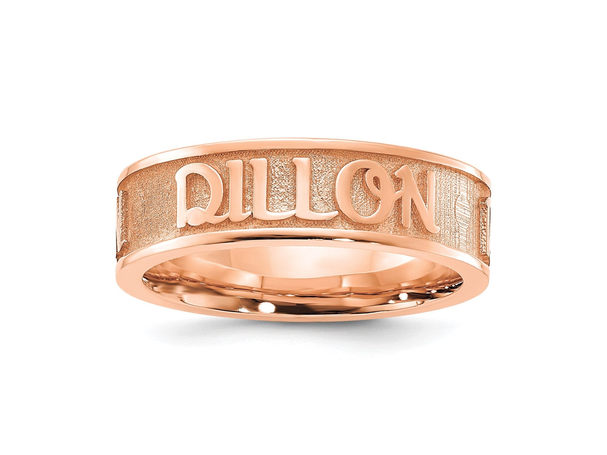 Handstamped stacking Ring Gold Name Ring Personalized Stacking Ring gi–  LillaDesigns
